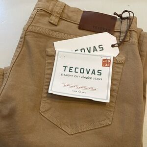 Tecovas Sand Denim 36x32 Straight Cut Comfort Jeans